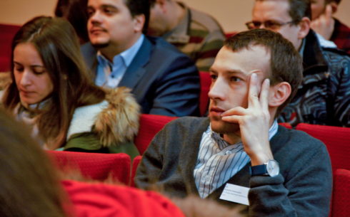 Listener at the German-Ukrainian Forum of Young Researchers in Kyiv (C) Photos by Olga Tucha/ The German-Ukrainian Academic Society