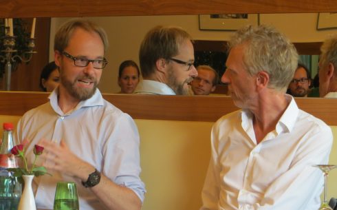 Reinhard Veser (on the left) in dialogue with Prof. Lentz